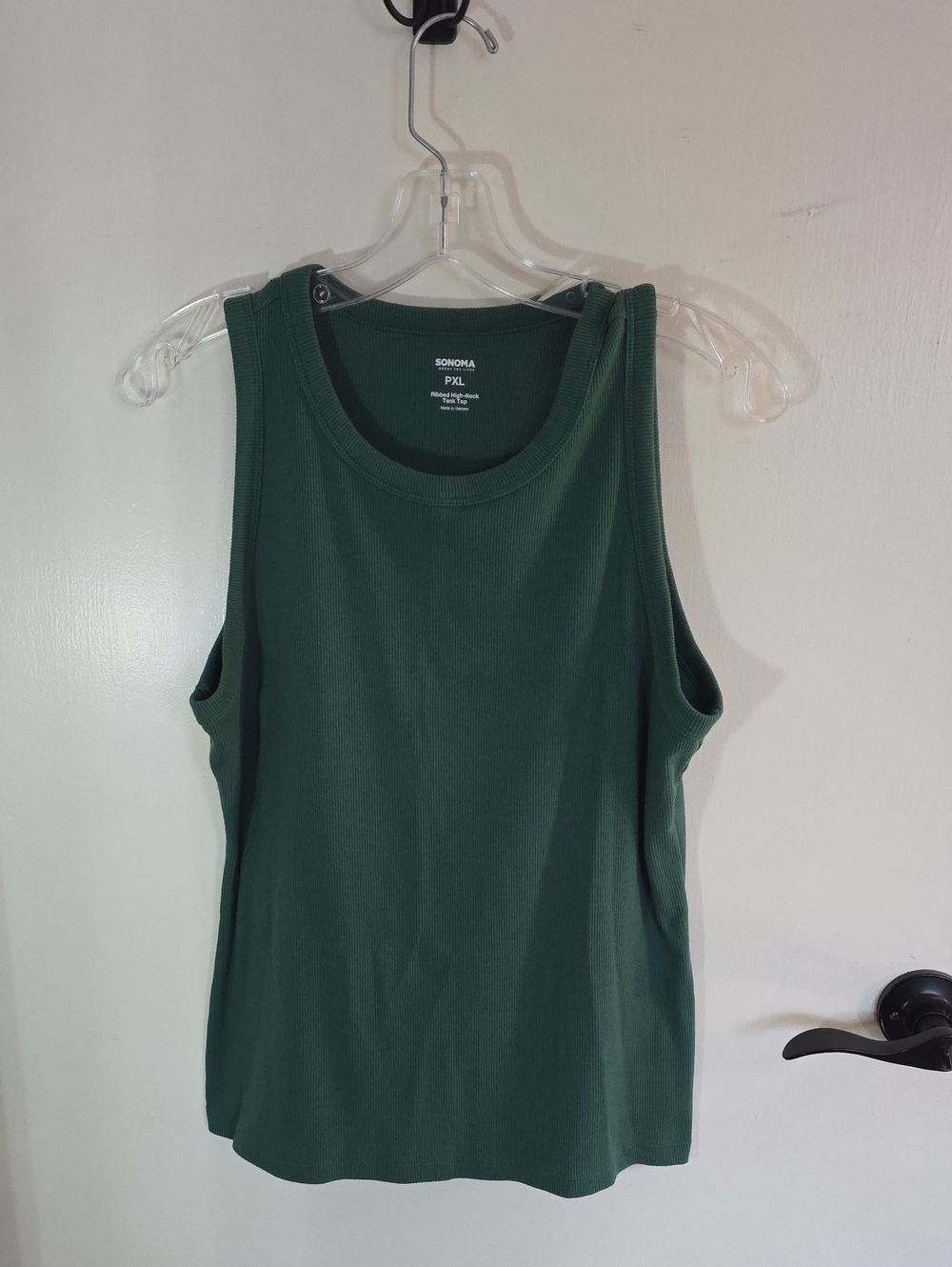 Sonoma Deep Green Ribbed Tank